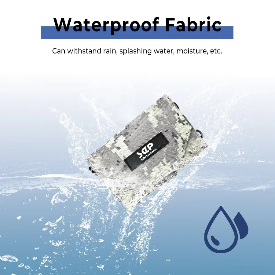 Solar Panel Bag Portable Lightweight 30W 5V Mono Waterproof Foldable Charger Outdoor Emergency Hiking Backpacking Camping