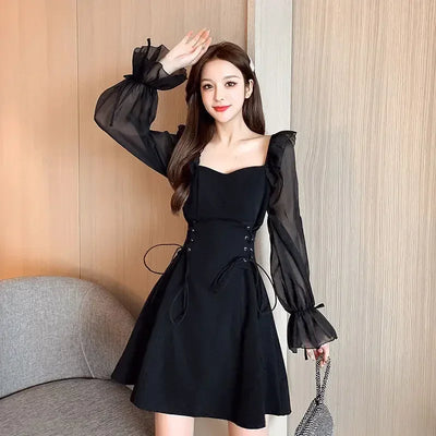 Dresses for Women Sensual Sexy A Line Spring Autumn Woman Long Sleeve Dress On Sales Designer Korean Fashion G Y2k Hot Promotion