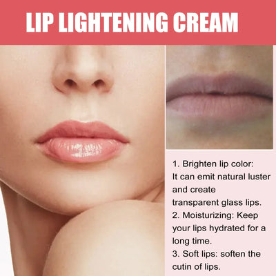 EELHOE Lip Lightening Cream Moisturizing Balm Whitening Brightening Nourishing Lipstick Remove Dark Lip Care Bleaching Cream 30g