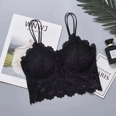 Women's Lace Bra Wireless Push