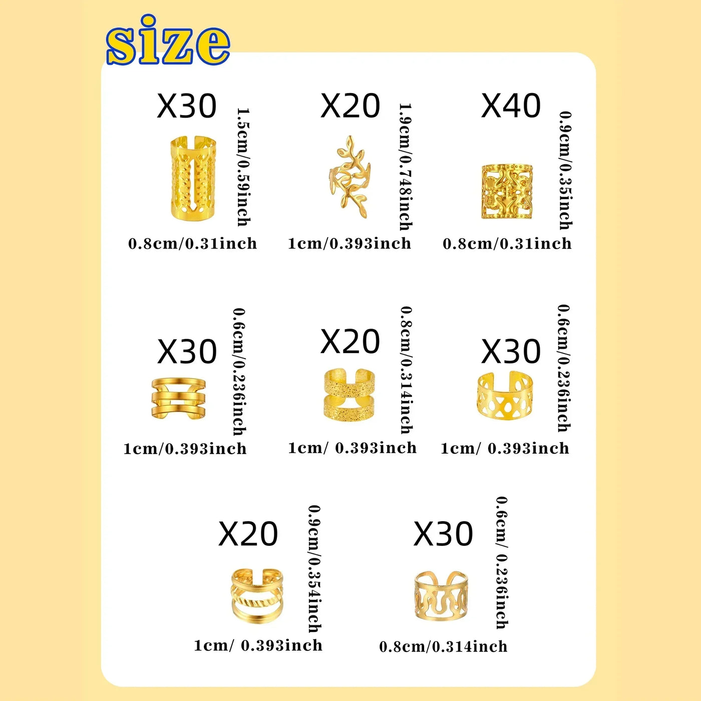 220pcs Hair Accessories, Loc Jewelry For Braids, Women's Hair Jewelry, Metal Hair Ring Cuff For Dreadlocks Accessories