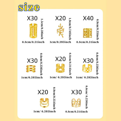 220pcs Hair Accessories, Loc Jewelry For Braids, Women's Hair Jewelry, Metal Hair Ring Cuff For Dreadlocks Accessories