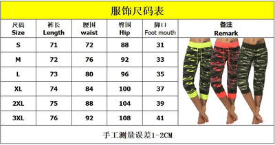 Women's Pants Sports 2025 New Casual Fashion Casual Fit Yoga Camo Print Drawstring Capris Breathable Comfortable Streetwear Pant