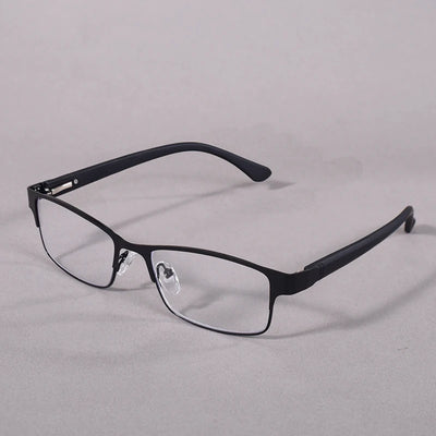 Blue Light Blocking Reading Glasses Men Computer Readers Metal Frame with Spring Hinge Square Frame For Men Women+100+150+200