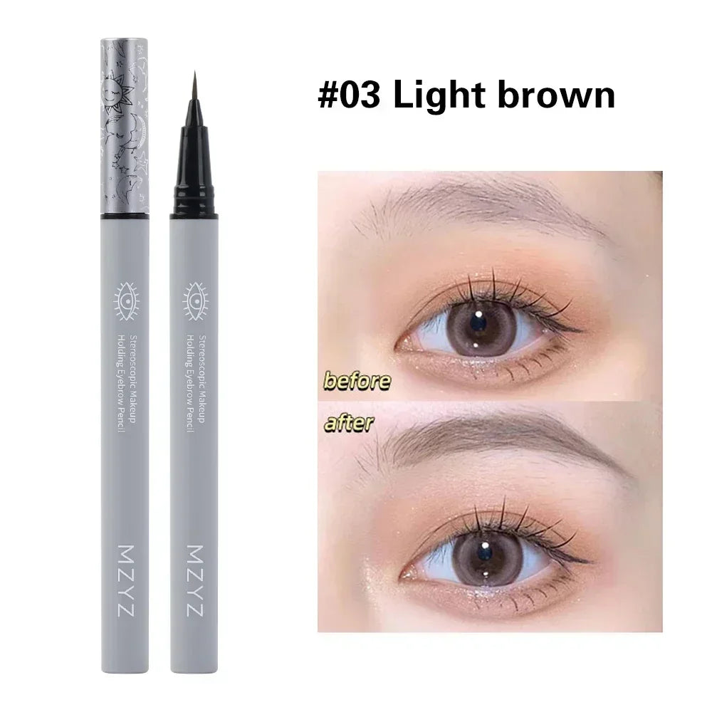 0.01mm Ultra Fine Eyebrows Pencil Waterproof Long Lasting No Blooming Eyeliner Lying Silkworm Pen Easy To Color Eye Makeup Tools