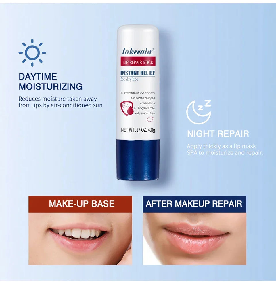 Lakerain Lip Repair Stick 2 Packs Quick Relief Of Dry Moisturizing And Smoothing lip Lines Lip Balm Soothes Chapping Lipstick