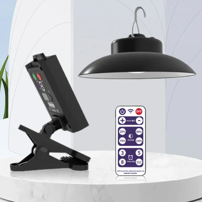 Solar Patio Umbrella Light IP65 Waterproof Clip-On Umbrella Lamp Power Display Umbrella Pole Light for Beach Camping Tent Party