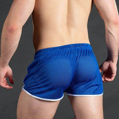 Men Shorts Sport Cool Running Shorts Quick Dry Grid summer Workout Short Pants Breathable Men Fashion Training Swim Beach Shorts