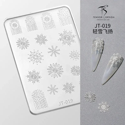 Geometric Bowknot Grid Lace Flora Edge Nail Art Silicone Carving Mold Mould Star Daisy Flower Charms Bow Tie Snowflake Template