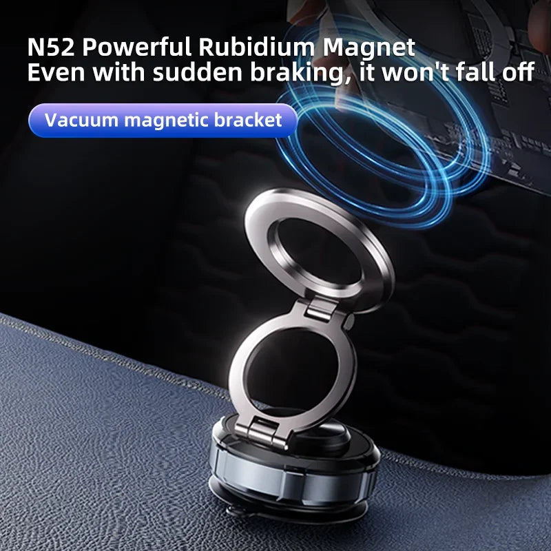 Magnetic Phone Holder Car Mount for MagSafe Enhanced Vacuum Suction Cup 360° Adjustable Cell Phone Accessorie for iPhone Android