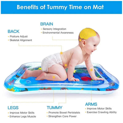 Baby Inflatable Cushion Water Play Mat Toy Infant Tummy Time Playmat  Fun Activity Education Toys for Boys Girls Birthday Gift