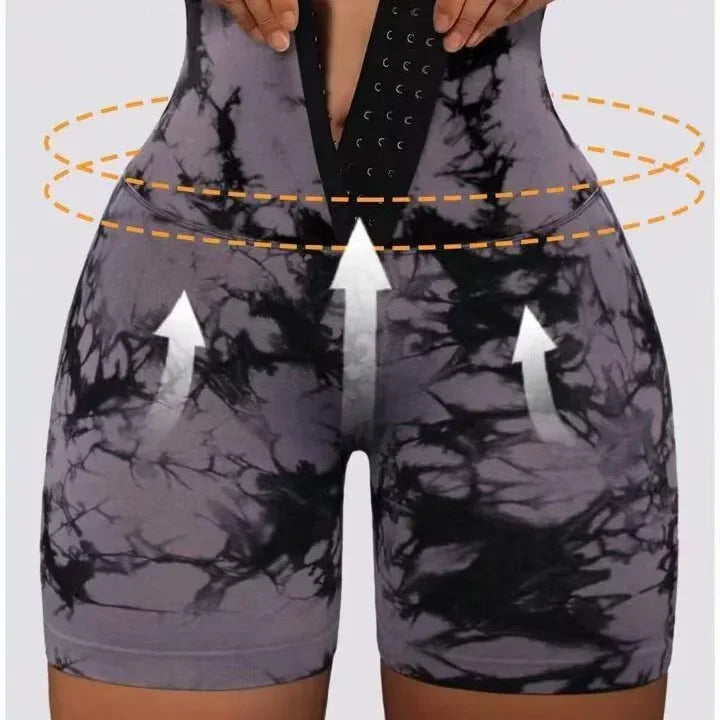 Women Tie Dye Leggings Seamless Knit