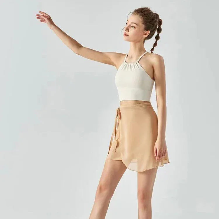 Ballet Skirt Women Adult Chiffon Lace Up Wrap Skirt Ballet Skate Skirt Ballerina юбка Gymnastics Yoga Swimwear Cover Up Wear