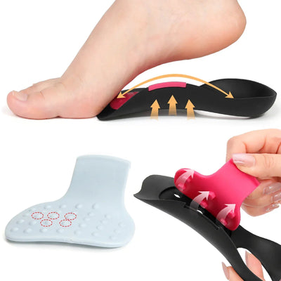 Orthopedic Arch Support Insoles for Flat Feet & X/O Legs Correction - Pain Relief Plantar Fasciitis Insoles for Men and Women