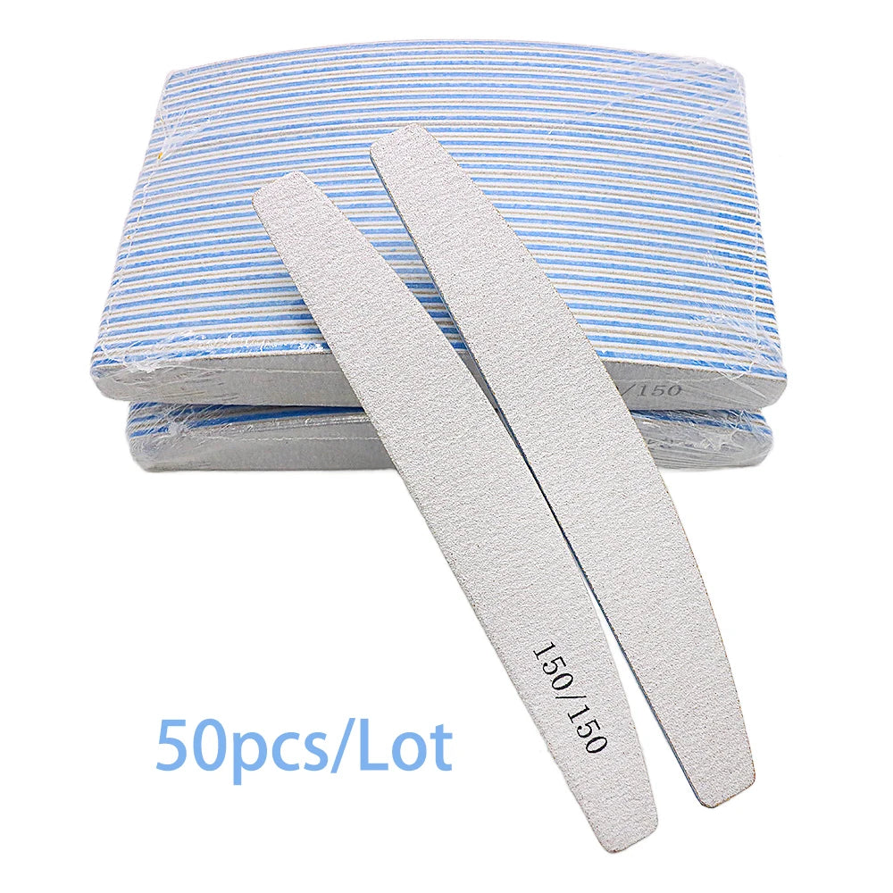 Nail File 80 to 240 Professional Tools Emery for Manicure Lime 240 Sandpaper Gel Polishing Files for Nails Buffers Set Polisher
