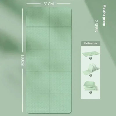 Folding Yoga Mat Non Slip, Eco Friendly Pilates Fitness Mats Anti-Tear Exercise Yoga Mat Outdoor Midday Rest Mat