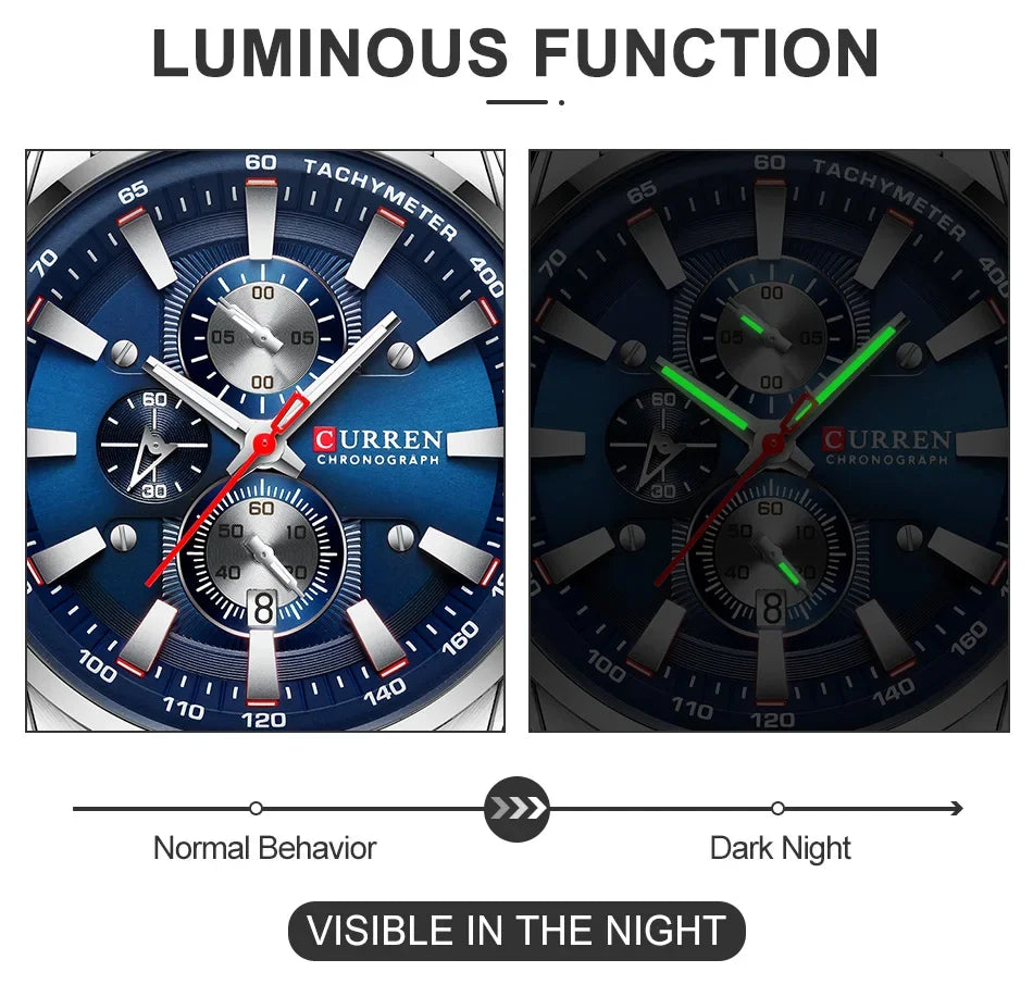 New Watches for Men Top Luxury Brand CURREN Quartz Men’s Watch Sport Waterproof Wrist Watches Chronograph Date Relogio Masculino