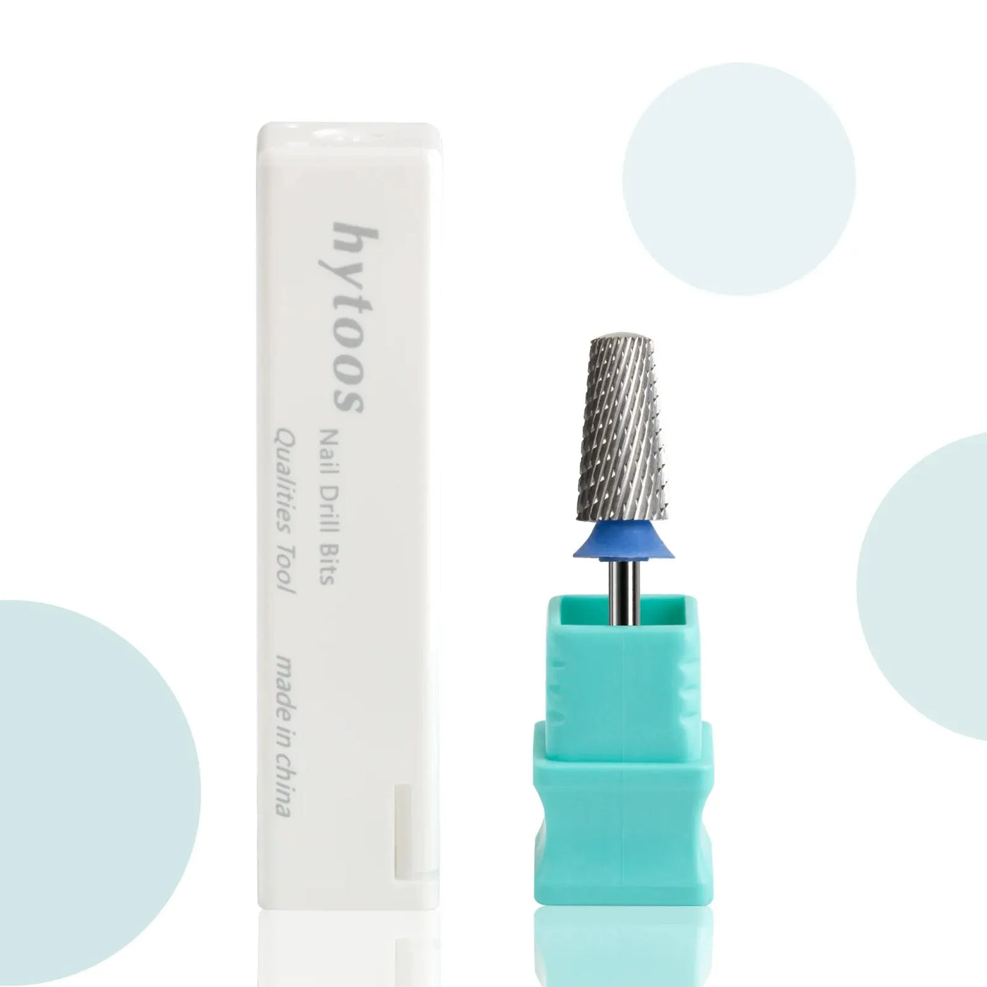 HYTOOS Safety Tapered Nail Drill Bits 3/32 Smooth Top Carbide Drill Bits for Nails Electric Drills File Accessories Removal Gel