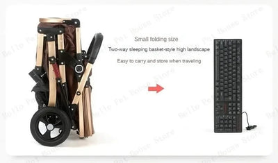 3-in-1 Twin Baby Stroller with Car Seat,portable Foldable Baby Stroller High View Newborn Baby Stroller Can Sit and Lie