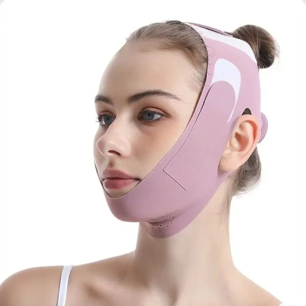 Anti Wrinkle Face Slimming Bandage Facial Massage Breathable V Line Face Shaper Elastic Graphene Chin Cheek Lifting Belt Women