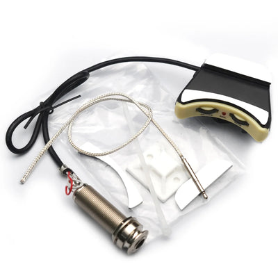 Ukulele Soundhole Pickup with Volume & Tone Control with High Sensitive Slim Silver Piezo UKulele Parts