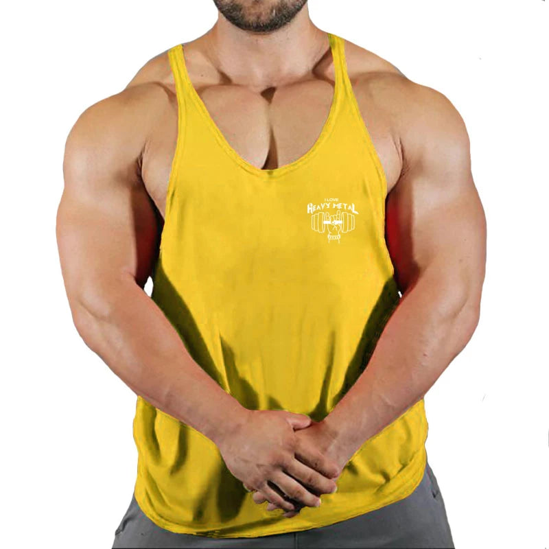 Fitness Clothing Bodybuilding Shirt Men Top for Fitness Sleeveless Sweatshirt Gym T-shirts Suspenders Man Men's Vest Stringer