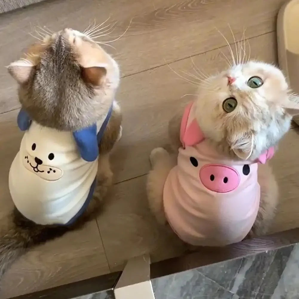 1.5-9kg Pet Cloth French Bulldog Teddy Pajamas Warm Cotton Winter Cat Coat Pet Clothes for Cats Small and Medium Dogs