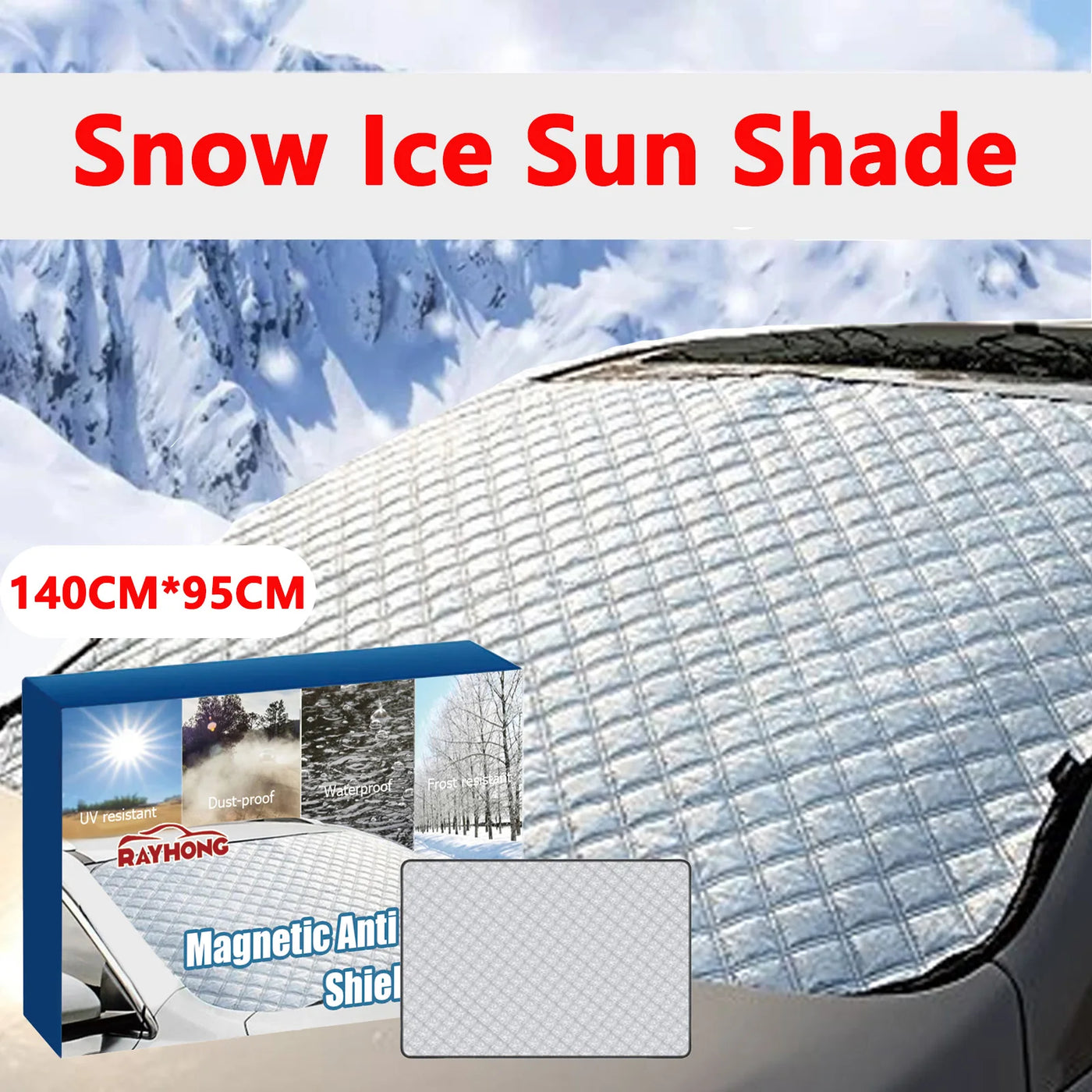 Magnetic General Car Snow Cover Windshield Snow Cover Winter Front Windscreen Anti-ice Cover for SUV Sedan Frost Protector