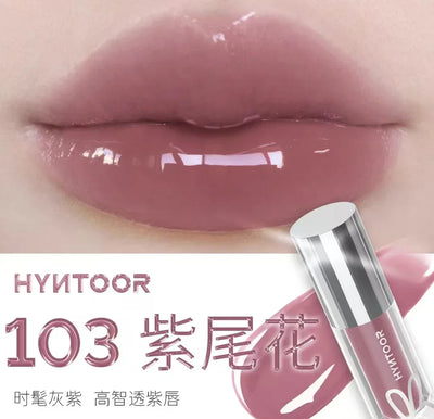 HYNTOOR Lip Gloss Shiny Shimmer Mirror Hydrating Moisturizing Water Shine Lipstick Nourishing Care Dewy Lip Makeup