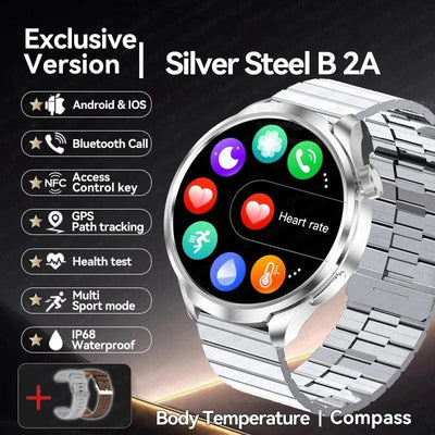 2025 New For HUAWEI High-end Sports Smart Bracelet Men GPS NFC 1.85 AMOLED Screen Compass Waterproof Bluetooth Call Smartwatches
