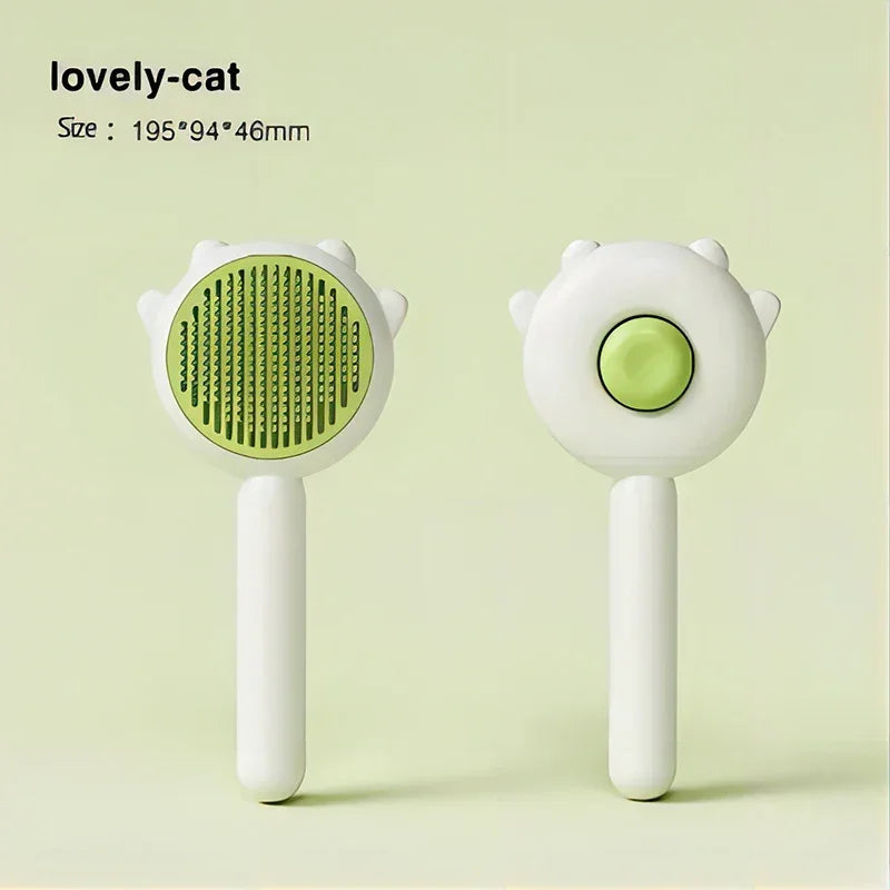 Pet Brush One Button Cleaning Brush Magic Beauty Cat Hair Brush Easy To Carry Re-Use Multi-Function Brush