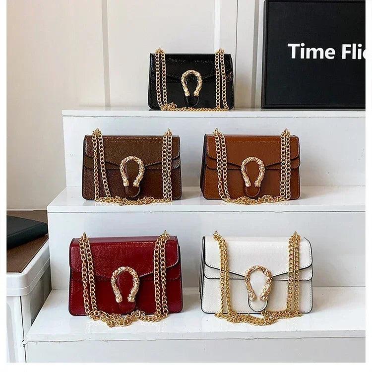 Luxury brand leather handbag for women elegant classic popular ladies shoulder bag by famous designer modern