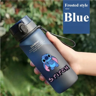 1000ML Stitch Angel Cartoon Water Cup Portable Plastic Large Capacity Cartoon Figures Clear Cup Outdoor Sports Water Chil Cift