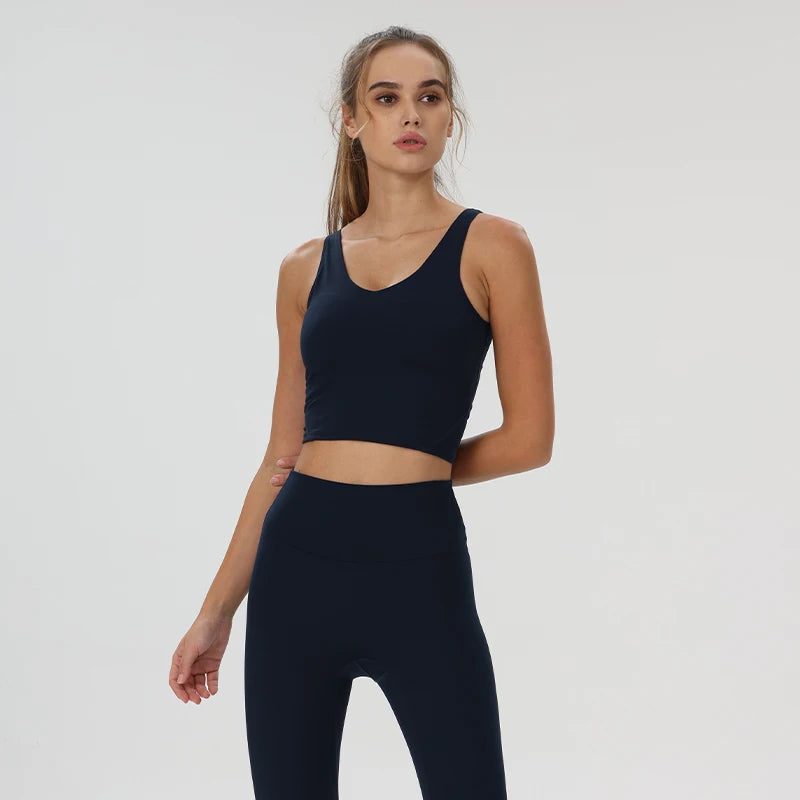 Women's Seamless U Neck Crop Top