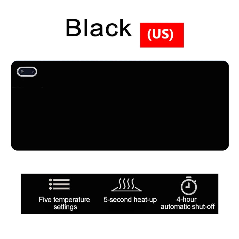 Warm Desk Pad Desk Hand Warmer Touch Control 5 Heating Grade Hand Heating Pad Desk Mousepad Fast Heating For Computer Keyboard