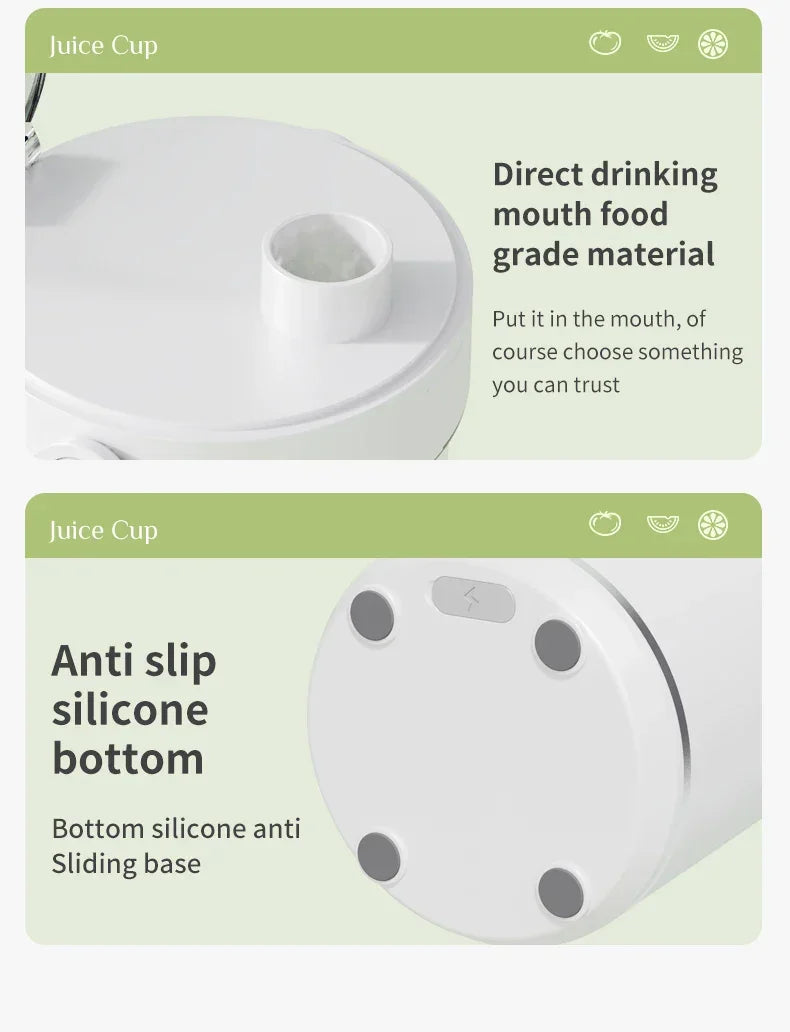 Portable Blender 600ML Electric USB Rechargeable Juicer for Smoothies Fruits Personal Mini Juicer for Travel Outdoor Fitness