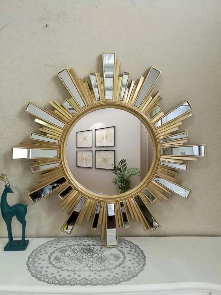 Living room luxury mirror design aesthetic european unique xenomorph vintage irregular espelhos decorativos home decor