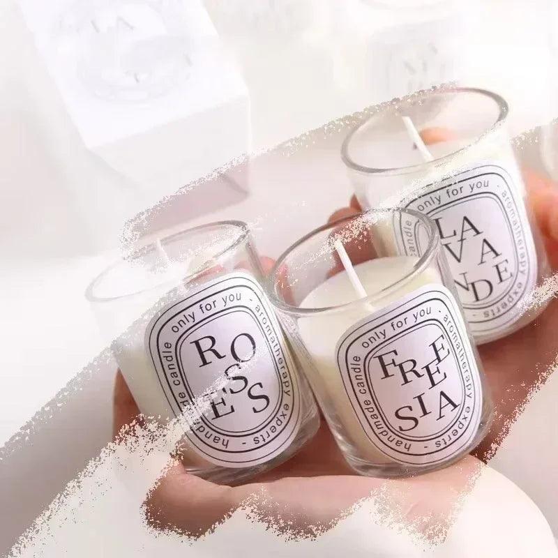 Transparent low flame candle romantic incense high beauty holiday guest gift premium