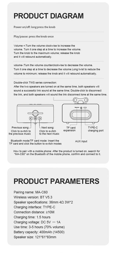 Bluetooth speaker, wireless, desktop, high-quality sound, low bass, volume, mini, outdoor, plug-and-play, retro, portable speake