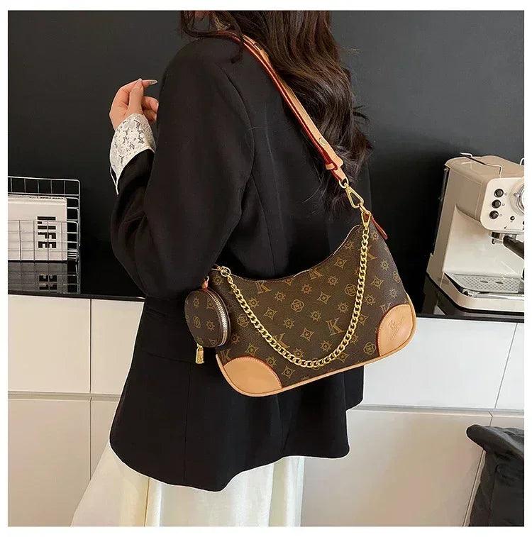 Famous designer elegant handbags leather for women ladies crossbody shoulder bag classic popular and lightweight