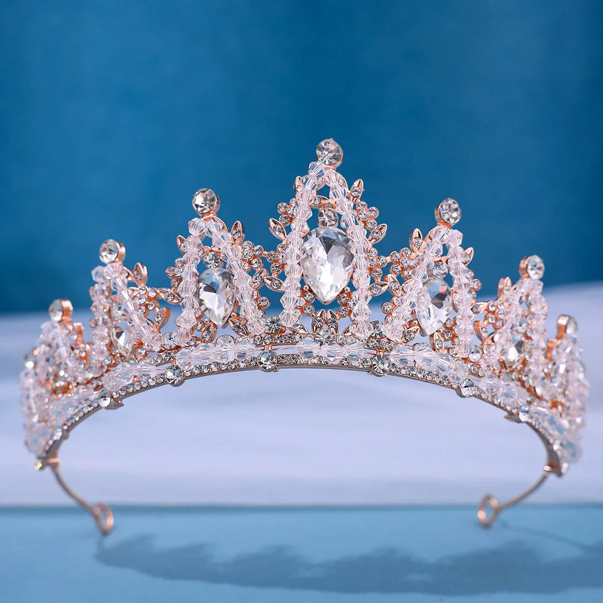 Handmade designer Crystal Crown Hair Accessories Tiara For Women Party Red Purple Rhinestone Bridal Crown New Hair Jewelry