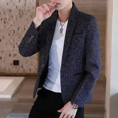 Plaid Male Blazer Brown Men's Suit Jackets Single Breasted Coat Fashion 2024 Fashionable High Quality Classic Luxury Designer