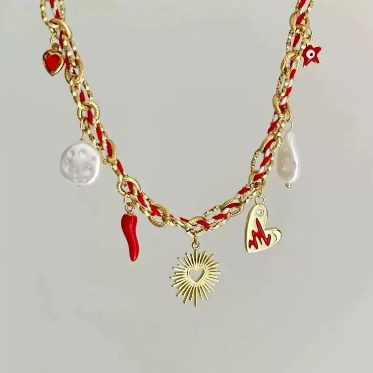 Handmade Scarf Choker Necklace for Women Girls New Fashion Fish Baroque Pearl Pendant Necklace Bohemian Vacation Necklace Gifts