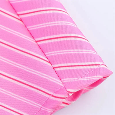 Women's Pink Striped Silk Satin