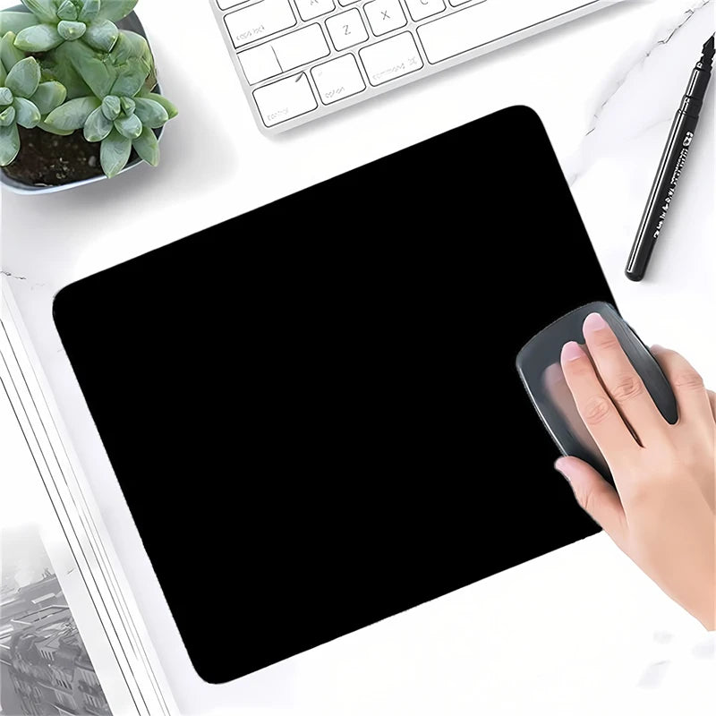 Solid Color PU Mouse Pad Non-Slip Gaming Desktop Mouse Pad Waterproof Anti-Scratch Easy To Clean Mat For Desktop Computer Laptop