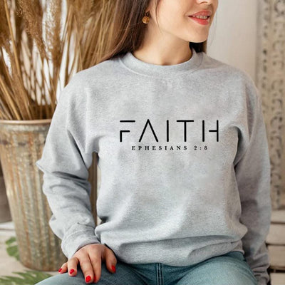 Trendy Faith Sweatshirt Bible Verse Shirt Christian For Women