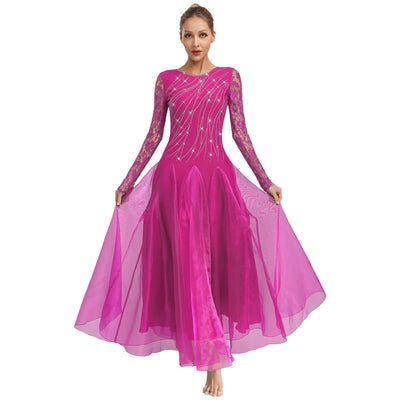 Waltz Ballroom Competition Dress Women Evening Gowns Concert Outifts Modern Tango Standard Dance Performance Stage Costume
