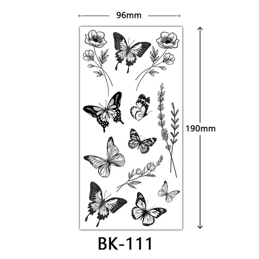 Sexy Temporary Tattoos For Women Water Transfer Sketch Tattoo Sticker Long Lasting Waterproof Body Art Tattoos Accessories
