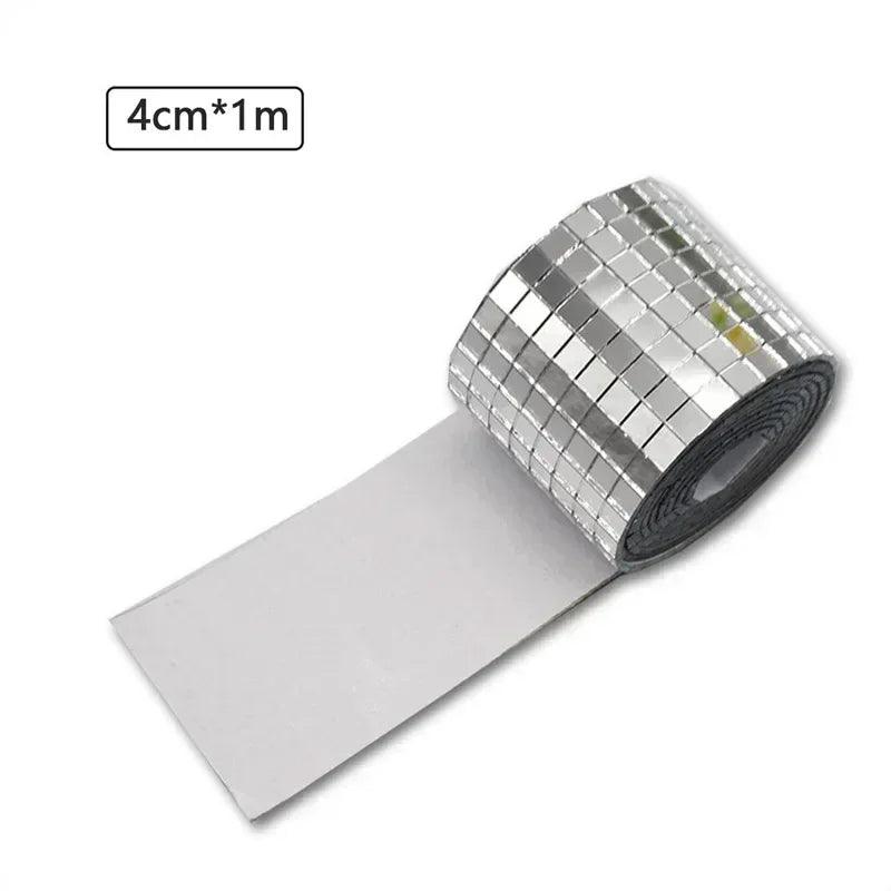 Mirror wall sticker self-adhesive mini square mosaic tiles stickers for home bathroom decor wedding bar diy disco ball