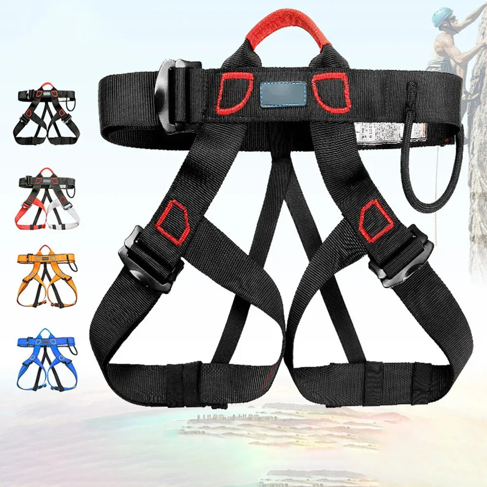 Outdoor Rock Climbing Harness Professional Sports Harnesses Waist Support Half Body Safety Belt Aerial Survival Mountain Tools